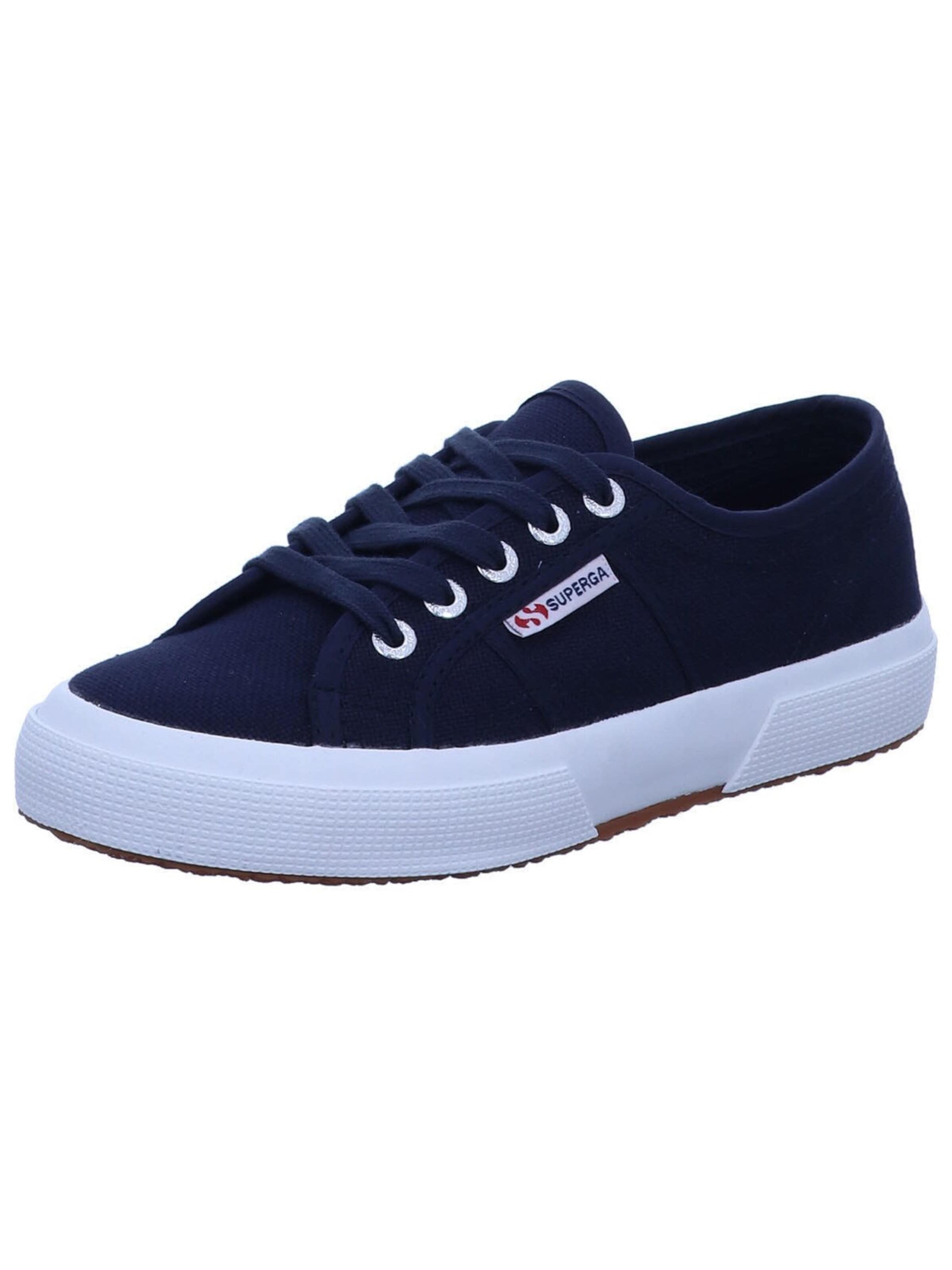 SUPERGA Låg sneaker 'Sneaker Low Damen S000010-F43 Textil in blau' i blå: framsida