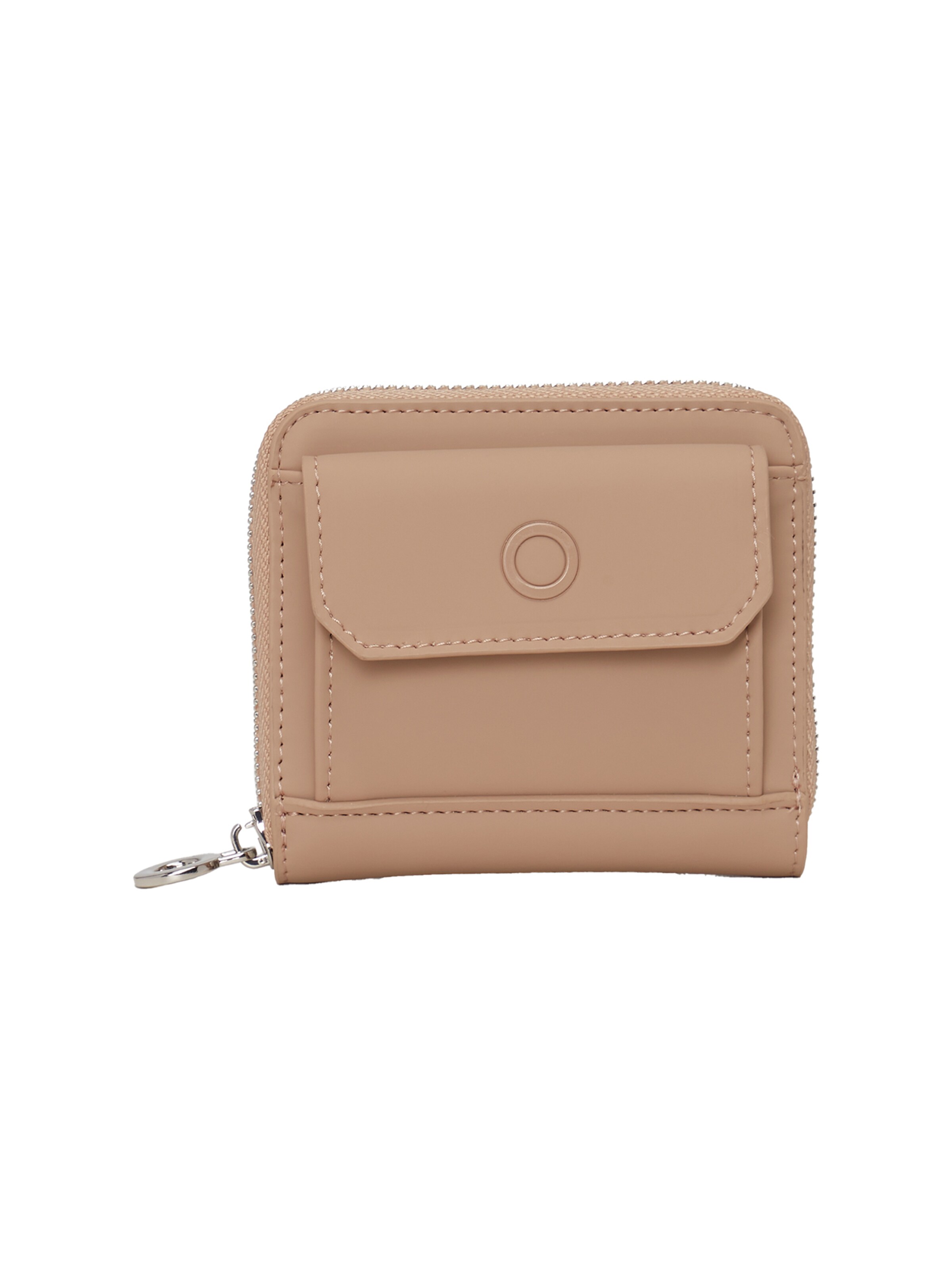O bag Wallet in Beige: front