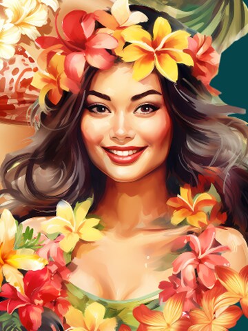 Hawaiihemdshop.de Regular fit Overhemd 'Girls of Hawaii' in Groen