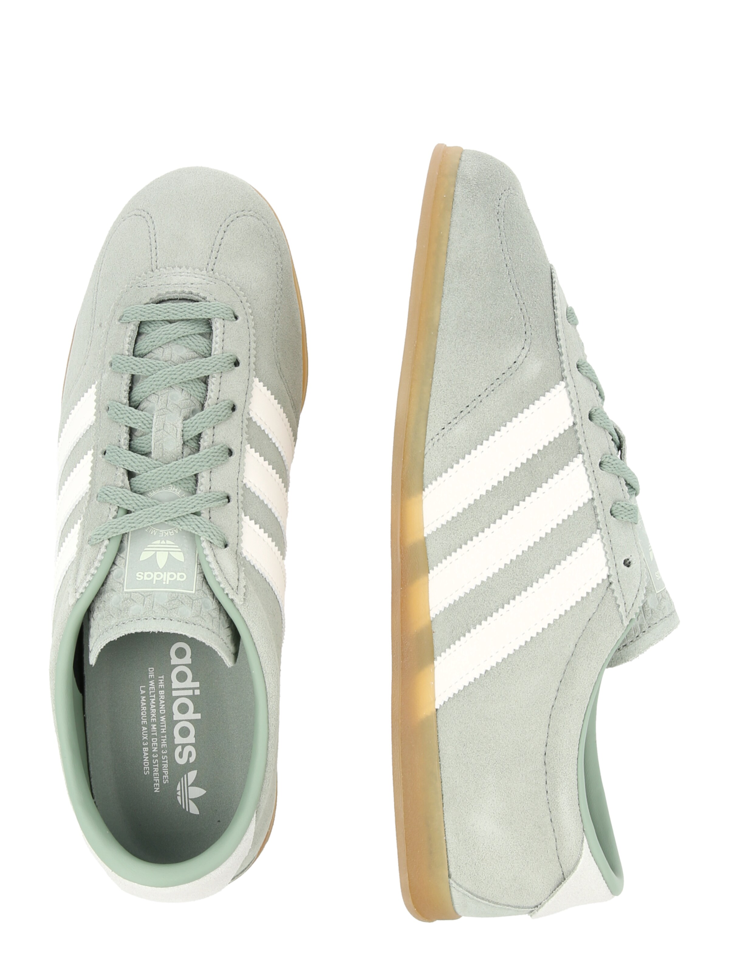 Baskets basses 'Gazelle Lo Pro' ADIDAS ORIGINALS en vert : sur le côté
