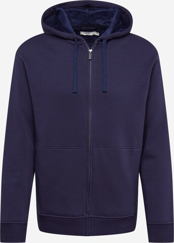 UGG Zip-Up Hoodie 'Gordon' in Blue: front