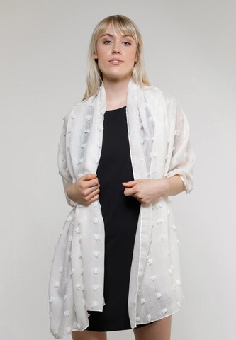 FRAAS Oversized Scarf in White: front