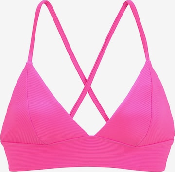 Hauts de bikini VENICE BEACH en rose : devant