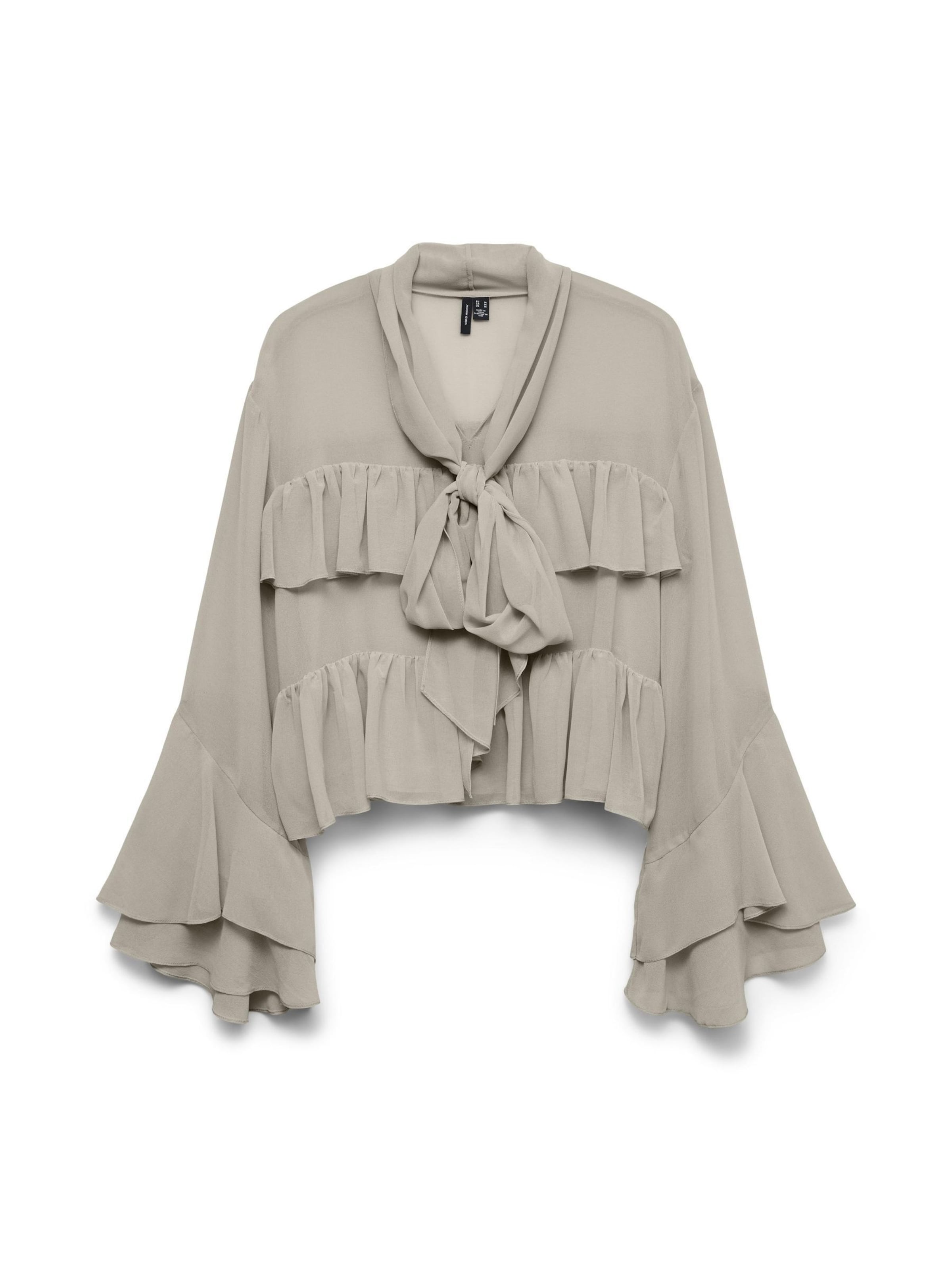 VERO MODA - Blusa en gris: frente