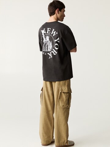 Loosefit Pantalon cargo Pull&Bear en beige