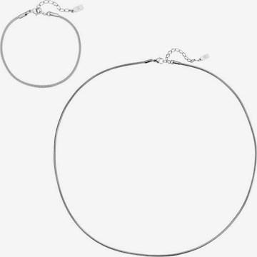 Parure de bijoux 'Edge Snake' Hey Happiness en argent : devant