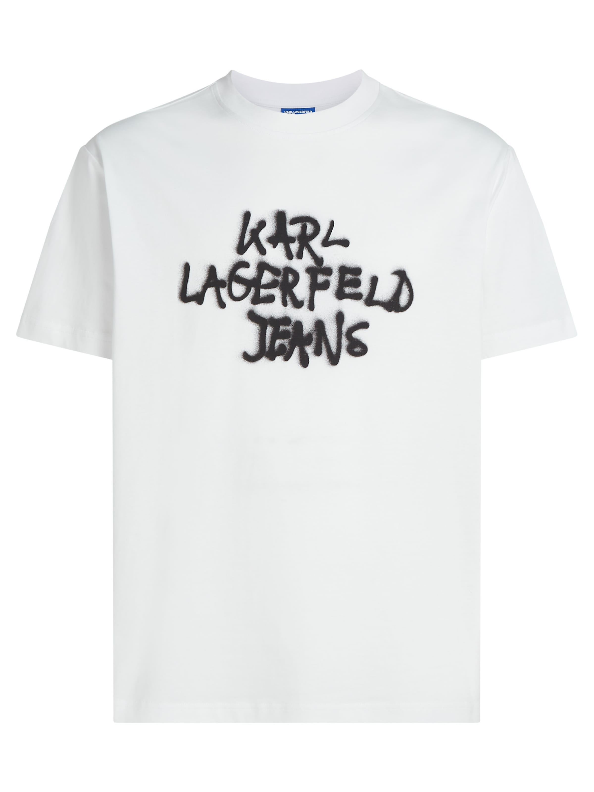 KARL LAGERFELD JEANS Тениска в бяло: отпред