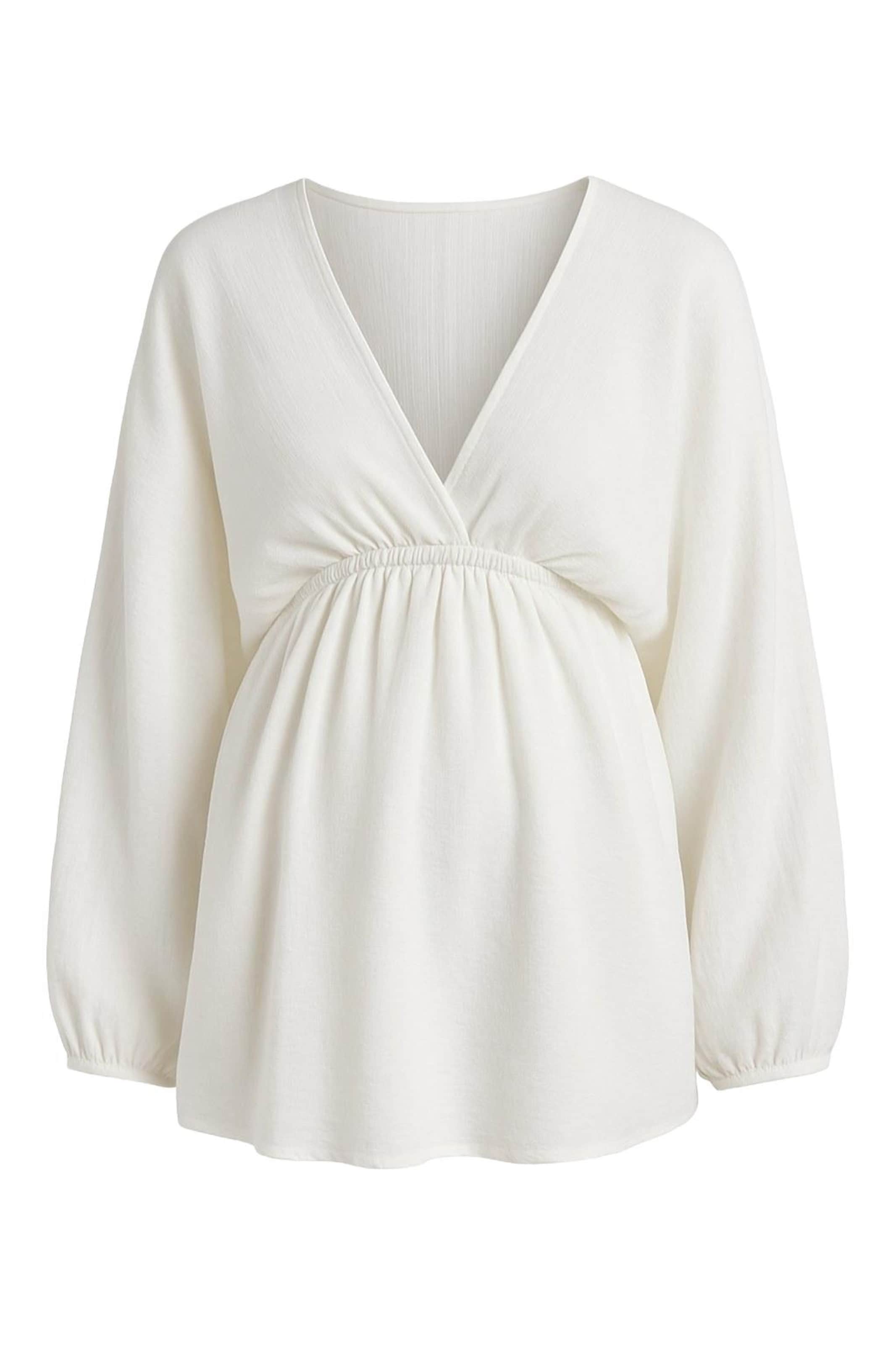 LYN MAMA Blouse in Wit: voorkant