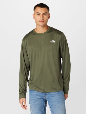 Tricou funcțional 'Reaxion Amp' de la THE NORTH FACE pe verde: față