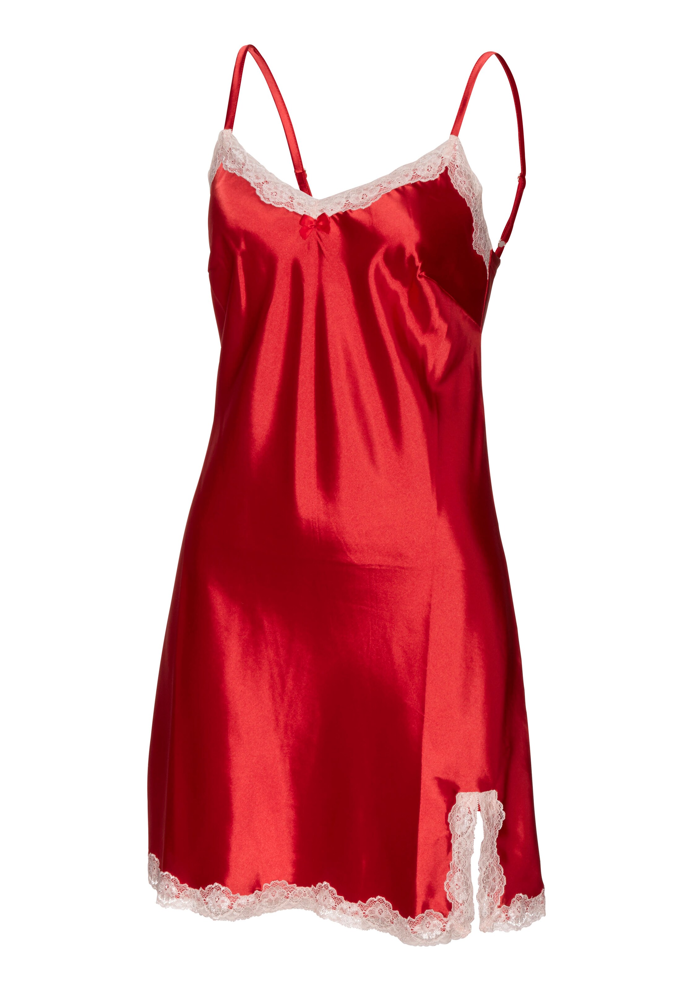 LASCANA Set Negligée & Schlafmaske in Rot