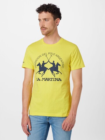 La Martina T-Shirt in Gelb: Vorderseite