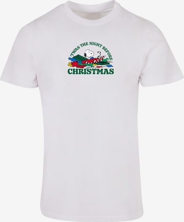 Merchcode Shirt 'Peanuts Night Before Christmas' in White: front