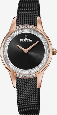 Montre à affichage analogique 'Festina - Watch MADEMOISELLE - Quartz watch movement - Watch case width: 30.2 mm' FESTINA en noir : devant