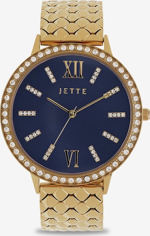JETTE Analoguhr in Gold: Vorderseite