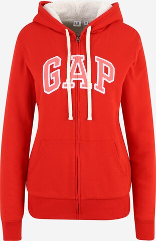 Gap Tall - Sudadera con cremallera en rojo: frente