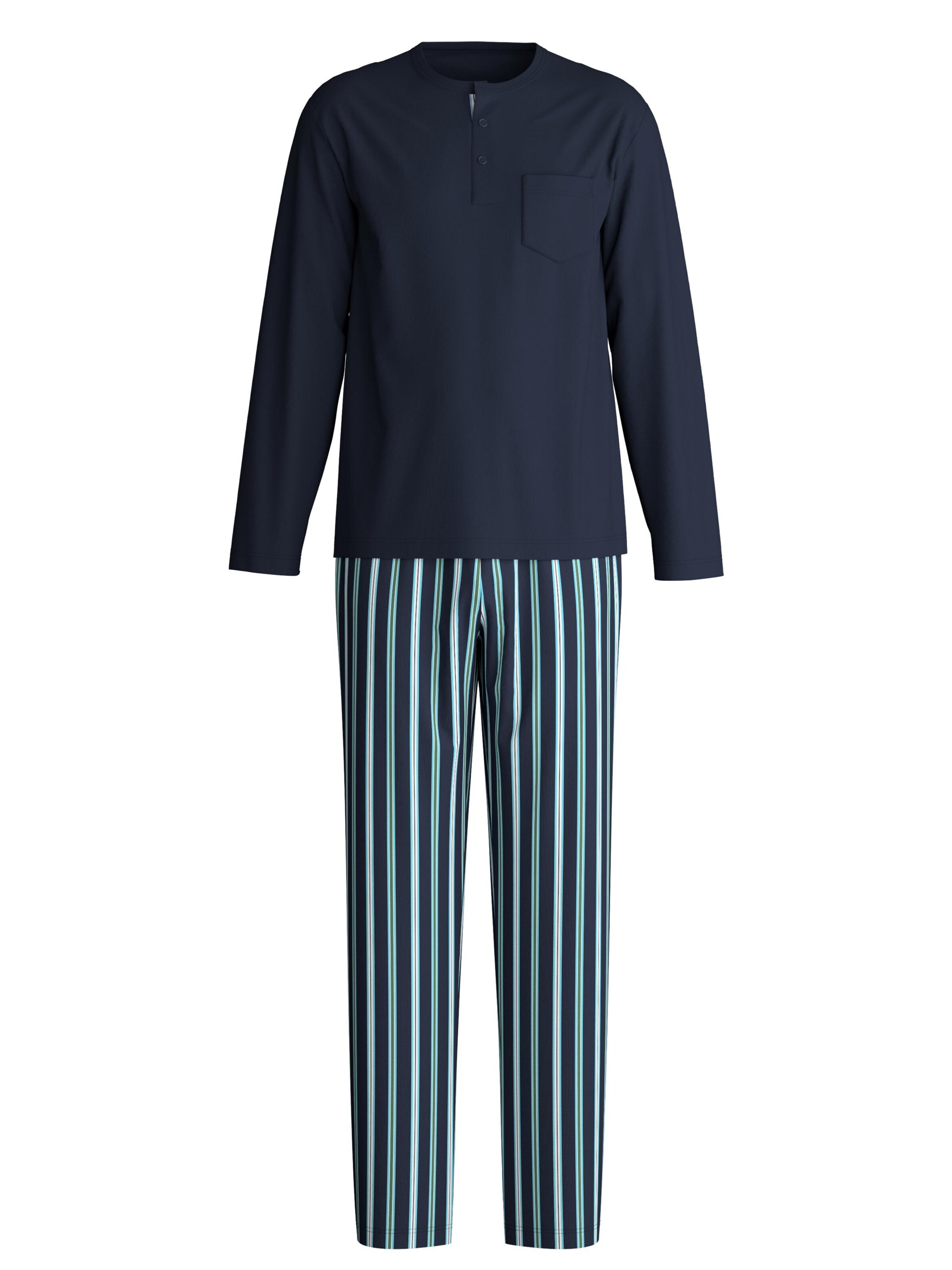 CALIDA Pyjama lang 'Relax Choice' in Blauw: voorkant