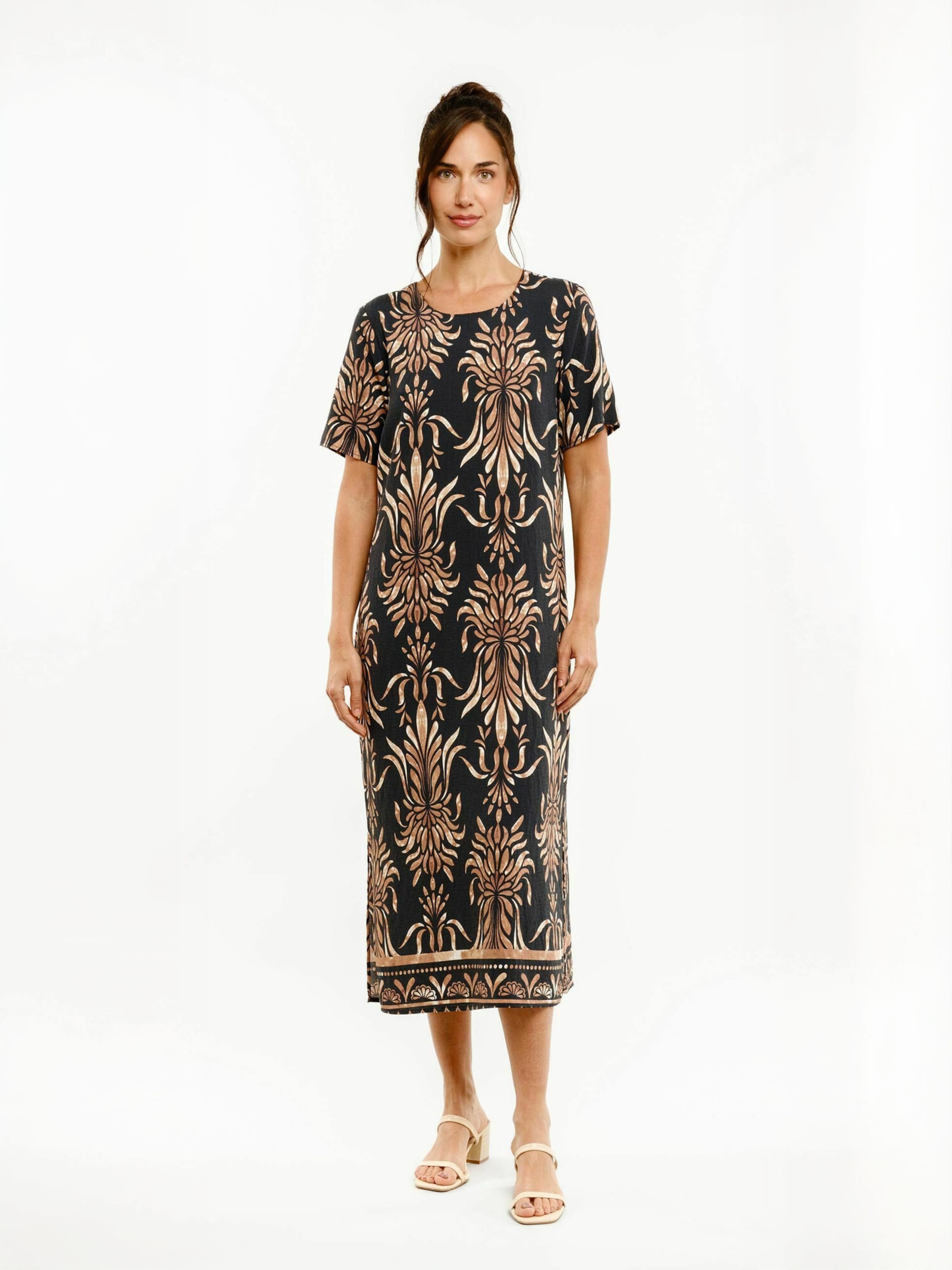 Robe ' WEN ' Liberte Essentiel en marron : devant