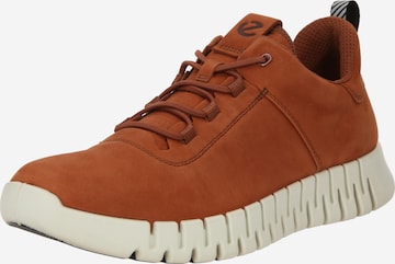 ECCO Sneakers laag 'Gruuv' in Bruin: voorkant