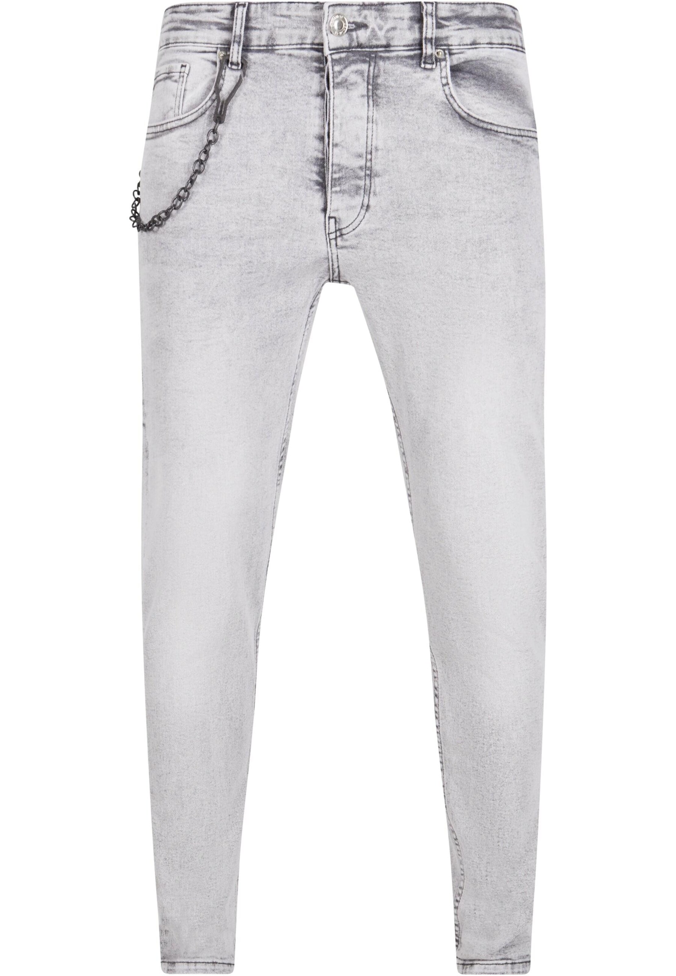 Tapered Jeans di 2Y Premium in grigio: frontale