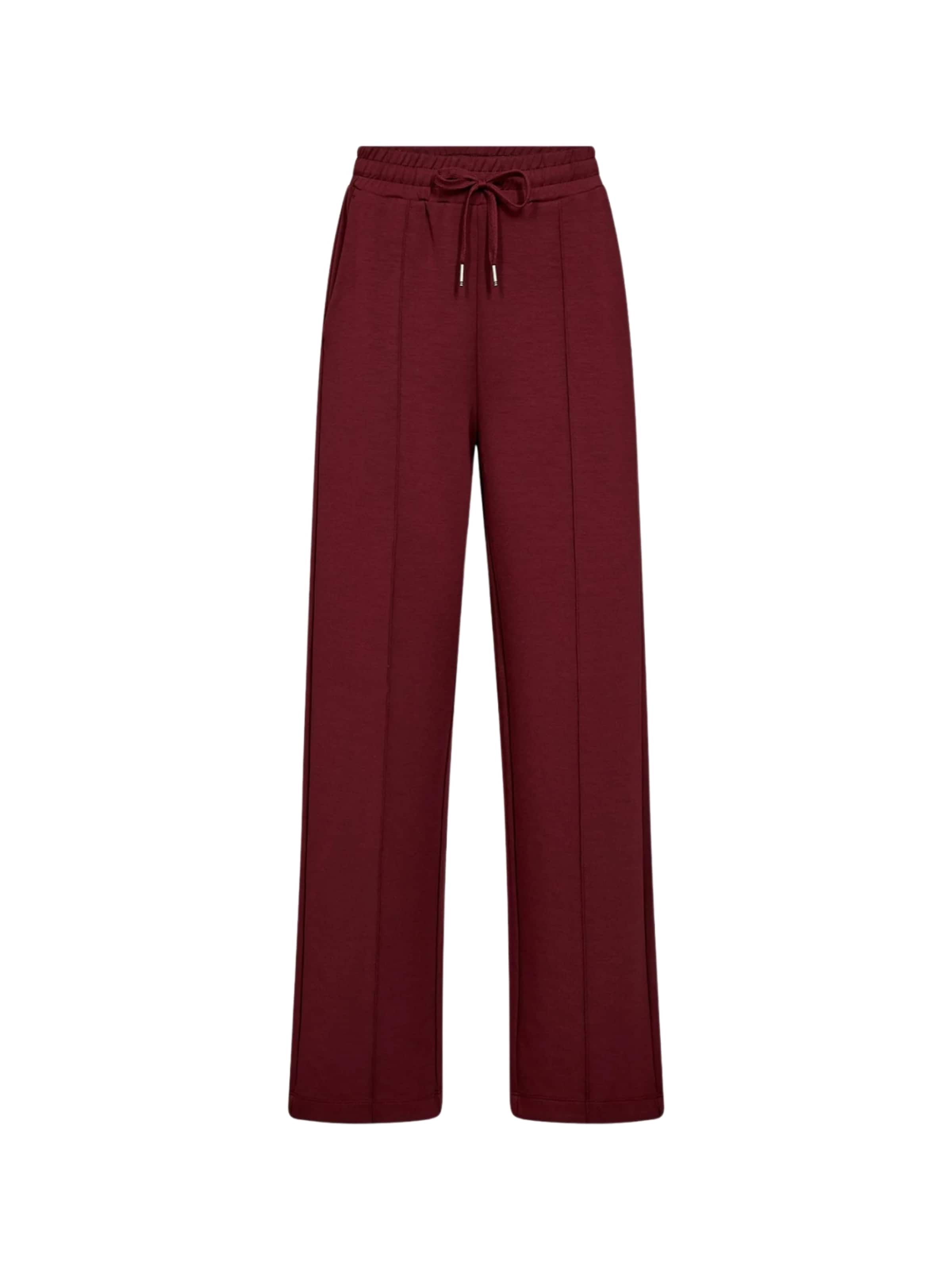 Soyaconcept Wide Leg Bukser ' SC-BANU ' i rød: forside