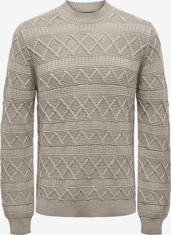 Pullover 'WADE' di Only & Sons in grigio: frontale