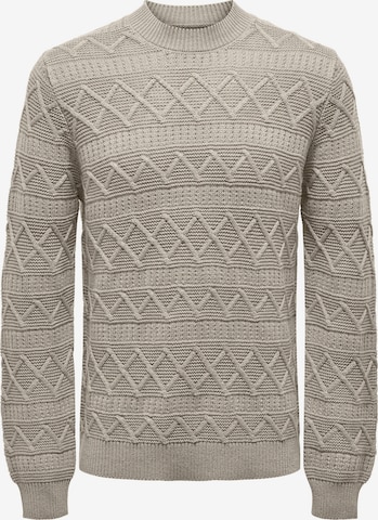 Only & Sons Pullover 'WADE' in Grau: predná strana