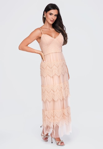 Ombre Avondjurk 'LA-OM-DLR425' in Beige