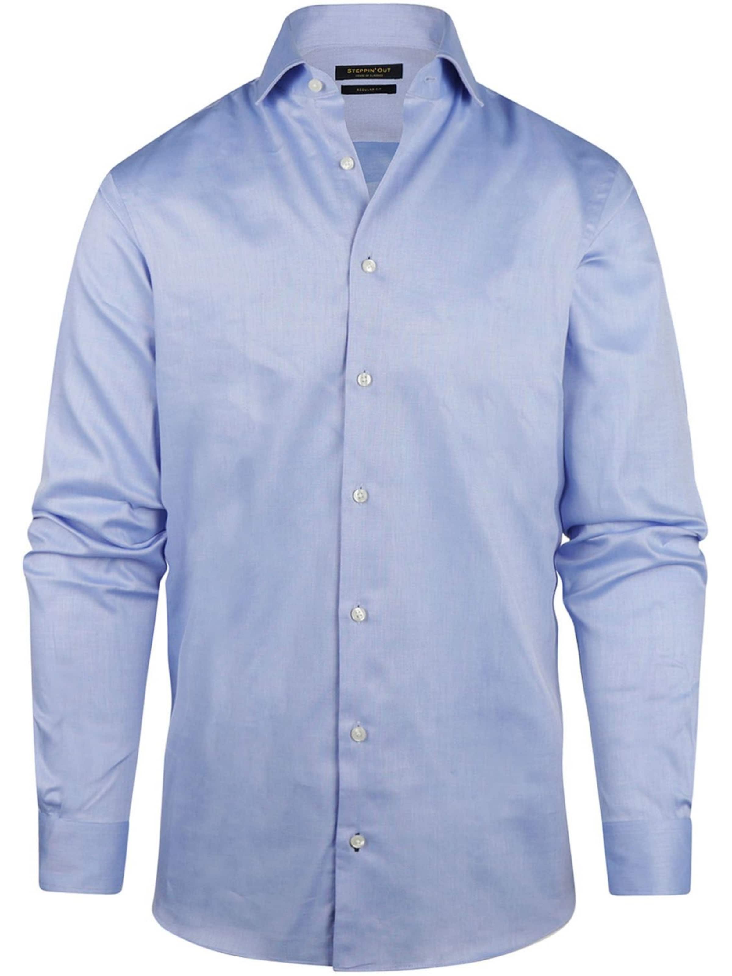 Steppin' out Regular fit Button Up Shirt in Blue: front