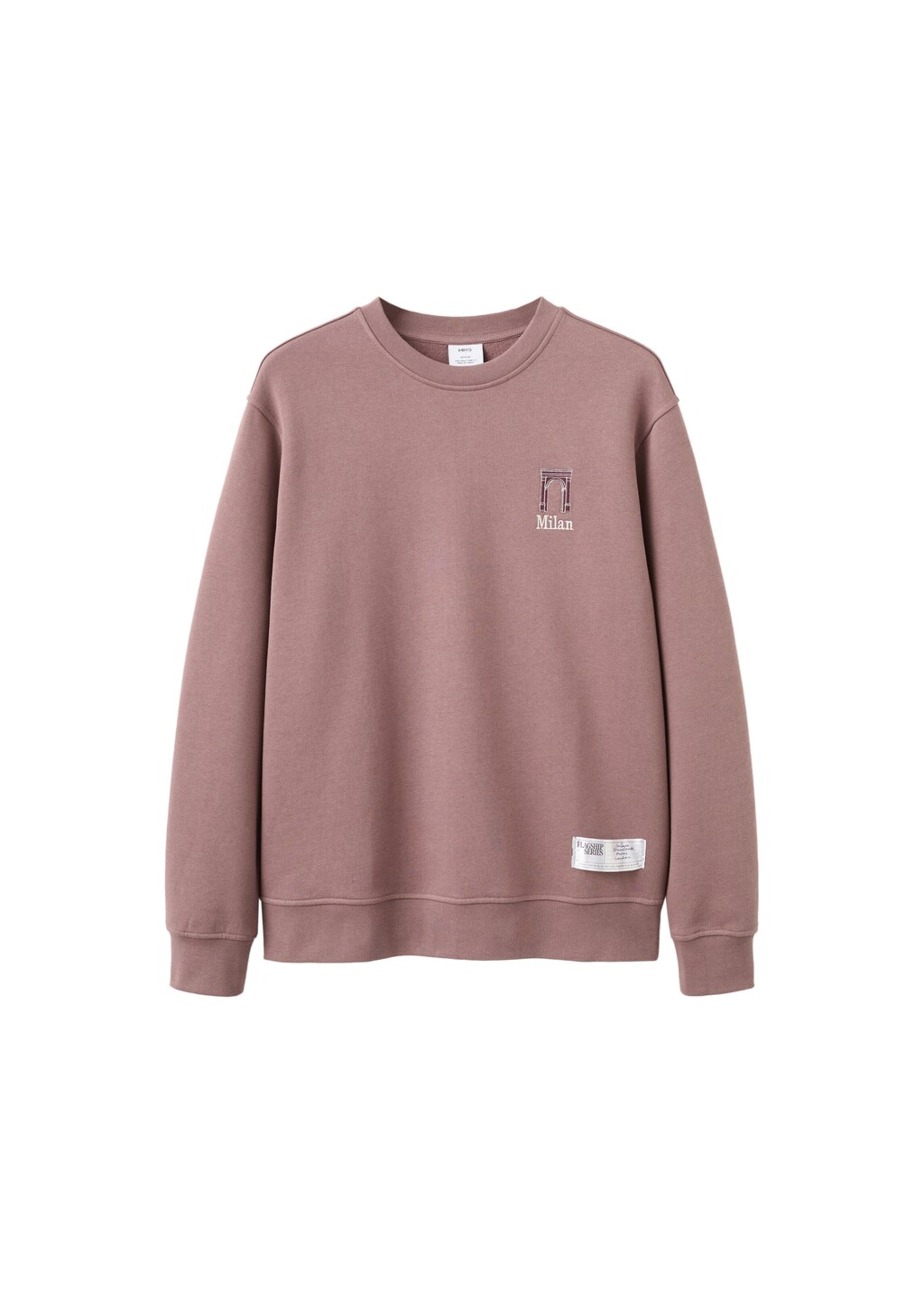 MANGO MAN Sweatshirt 'Corso' in Dusky pink / White, Item view