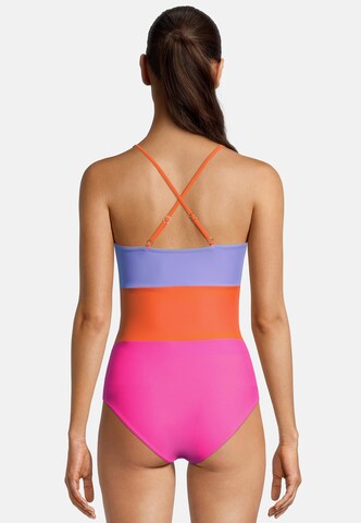 BECO the world of aquasports Bustier Badeanzug 'Colour Block' in Lila