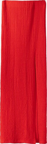 Bershka Spódnica w kolorze czerwony: przód