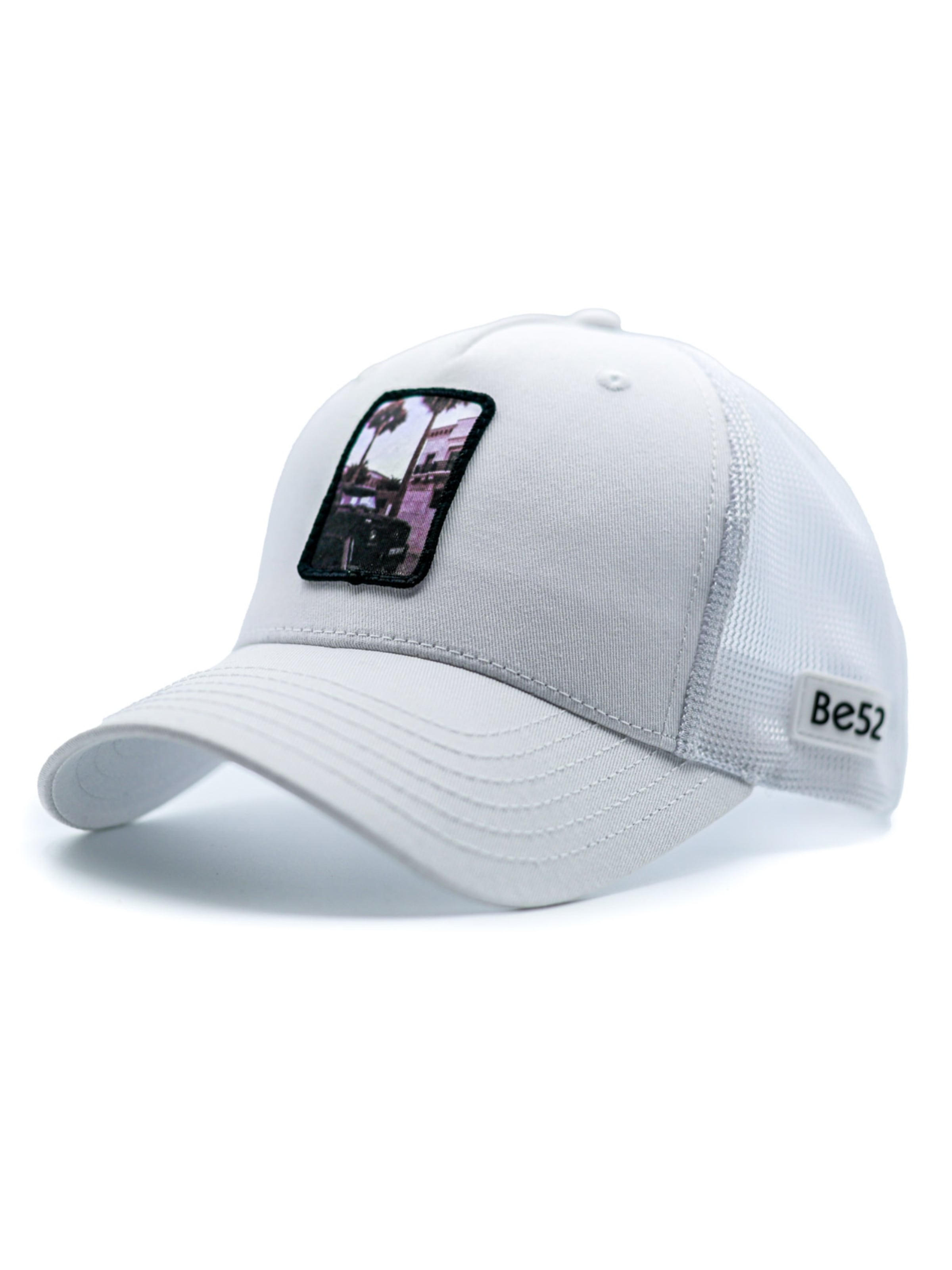Be52 - Gorra 'Wagon premiumS' en blanco: frente