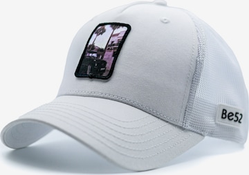 Casquette 'Wagon premiumS' Be52 en blanc : devant