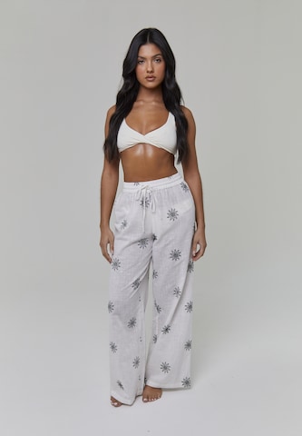 Wide Leg Pantalon South Beach en blanc