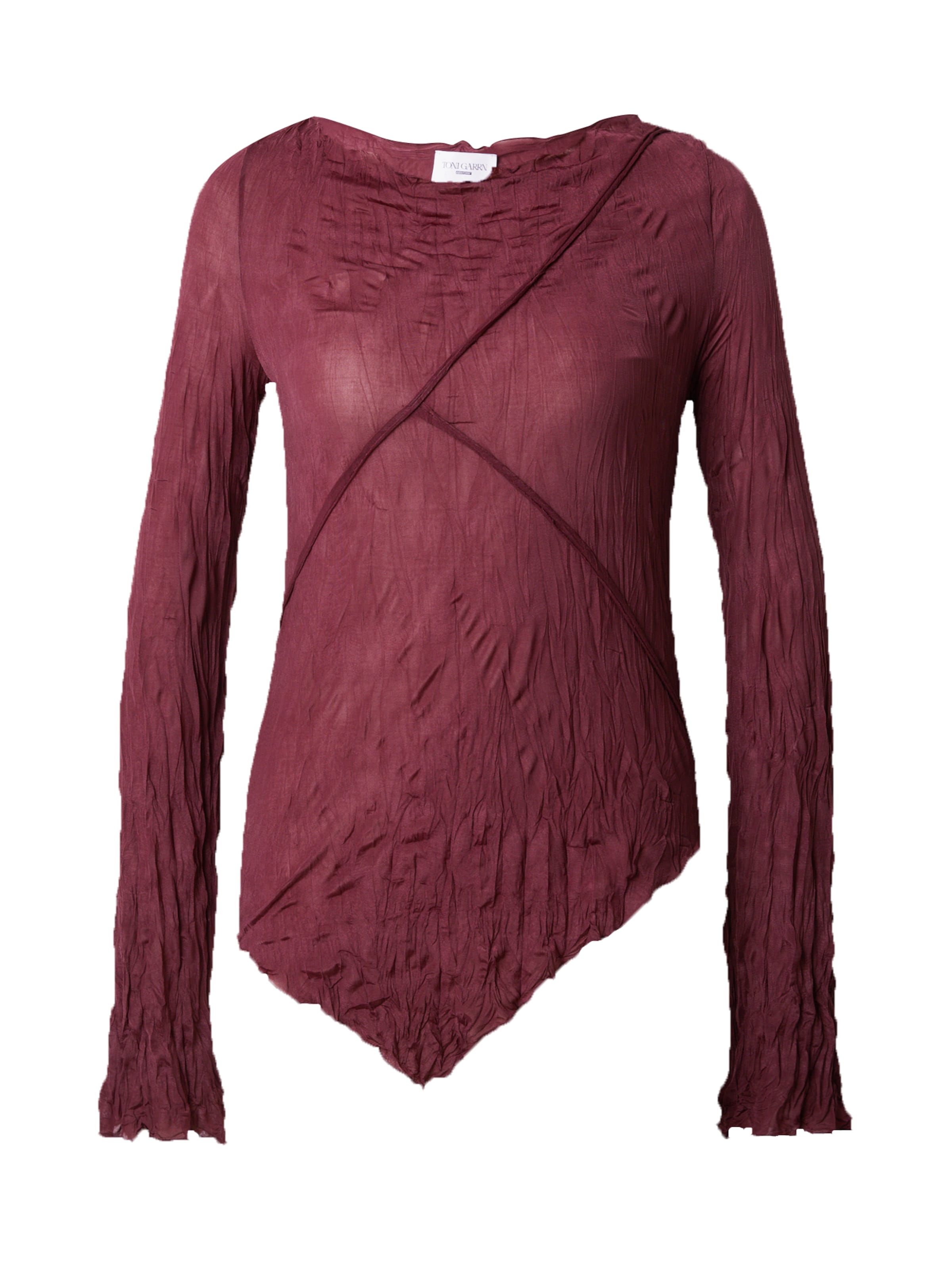 ABOUT YOU x Toni Garrn Shirt &#x27;Cindy&#x27; in de kleur Bourgogne, Productweergave