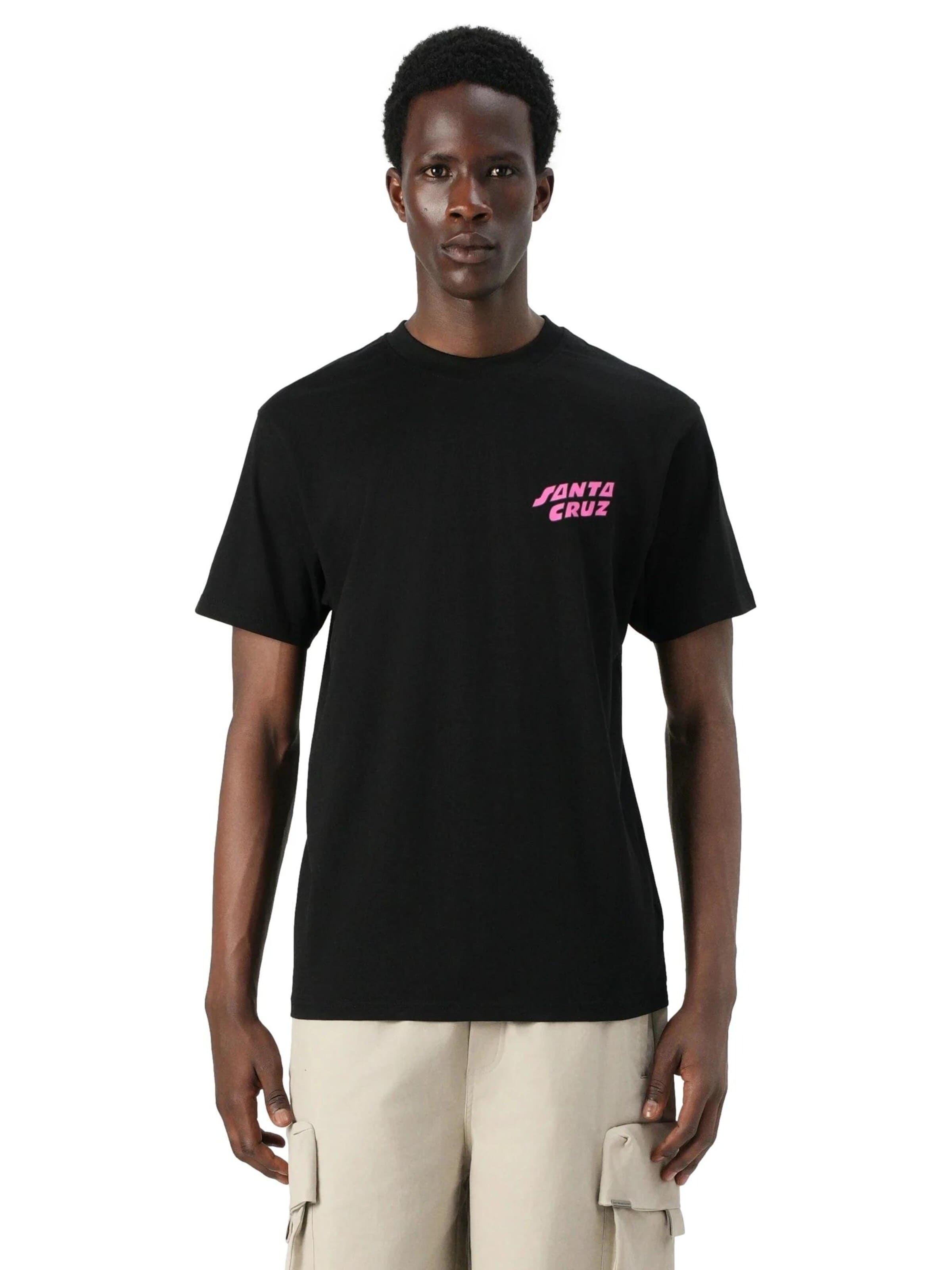 Santa Cruz - Camisa 'Camiseta santa cruz negra grabke all around stack tee' em preto