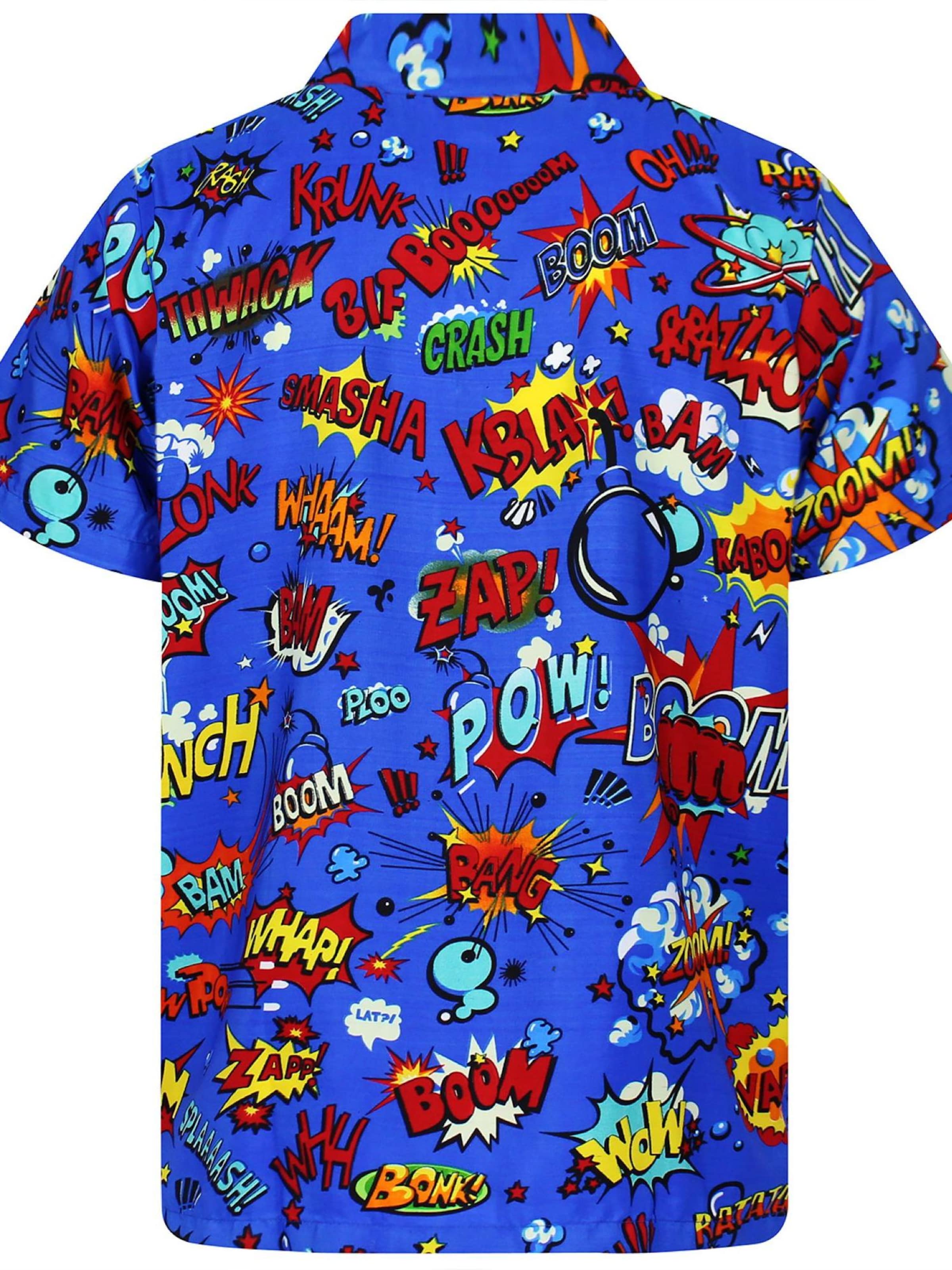 Maglietta 'Boom Bang' di King Kameha in blu