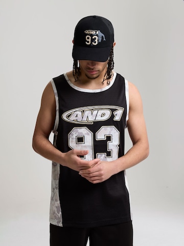 AND1 - Camiseta '93 Airtex' en negro: frente
