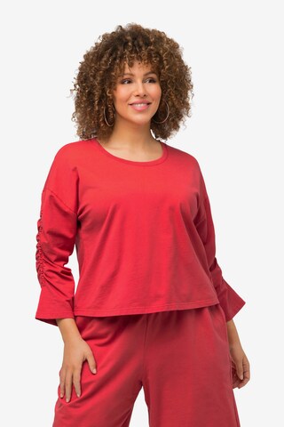 Sweat-shirt Ulla Popken en rouge : devant