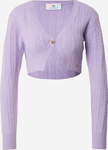 Chiara Ferragni Knit Cardigan in Purple: front