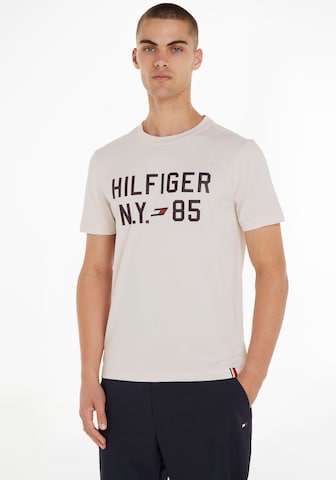 Tommy Hilfiger Sport Shirt in Beige: front