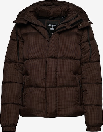 Veste d’hiver Superdry en marron : devant