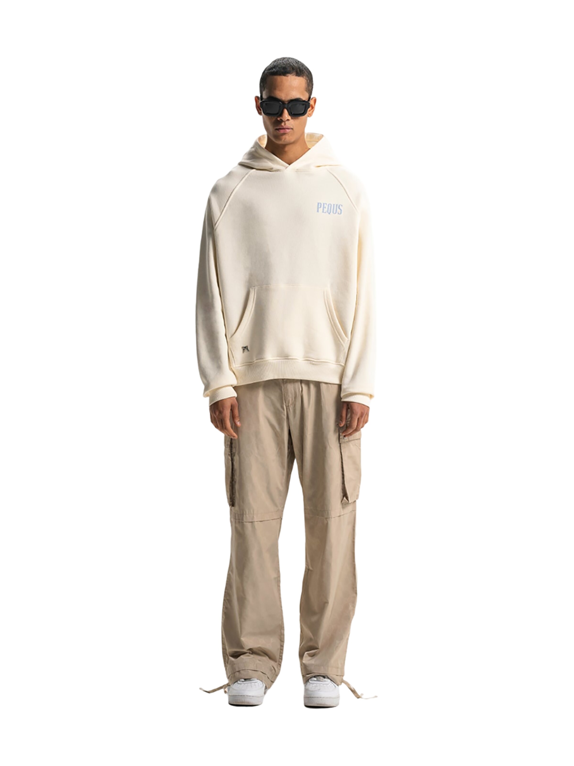 Pequs Sweatshirt 'Back Logo' in White
