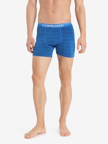 ICEBREAKER - Cueca desportiva 'Anatomica' em azul: frente