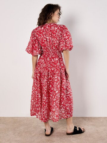 Apricot Dress in Red