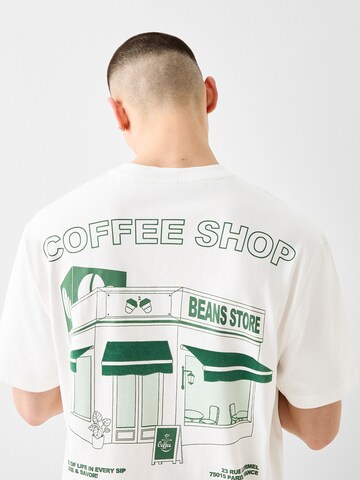 T-Shirt Bershka en blanc