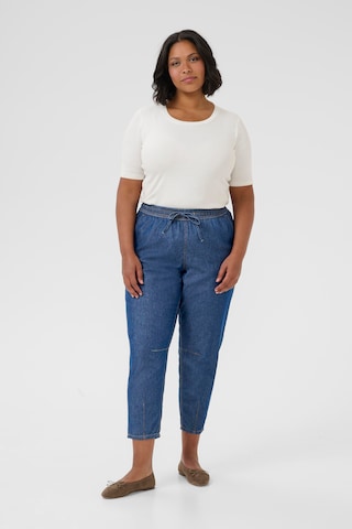 KAFFE CURVE - Loosefit Calças 'Louisa' em azul