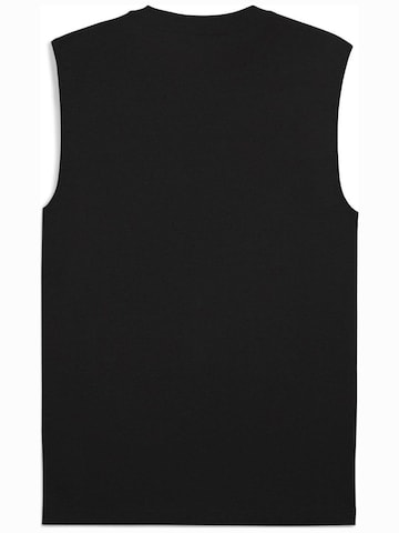 PUMA Shirt 'Puma Ess No. 1 Logo Sleeveless Tee' in Zwart