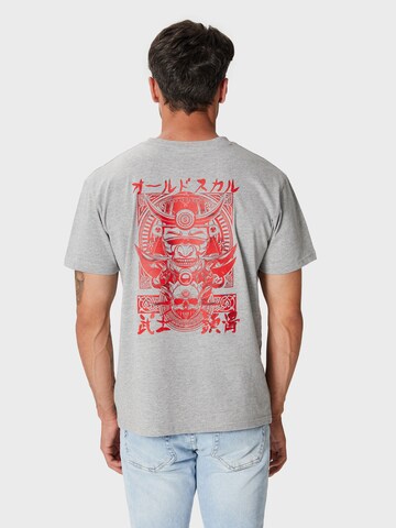 T-Shirt Oldskull en gris : devant