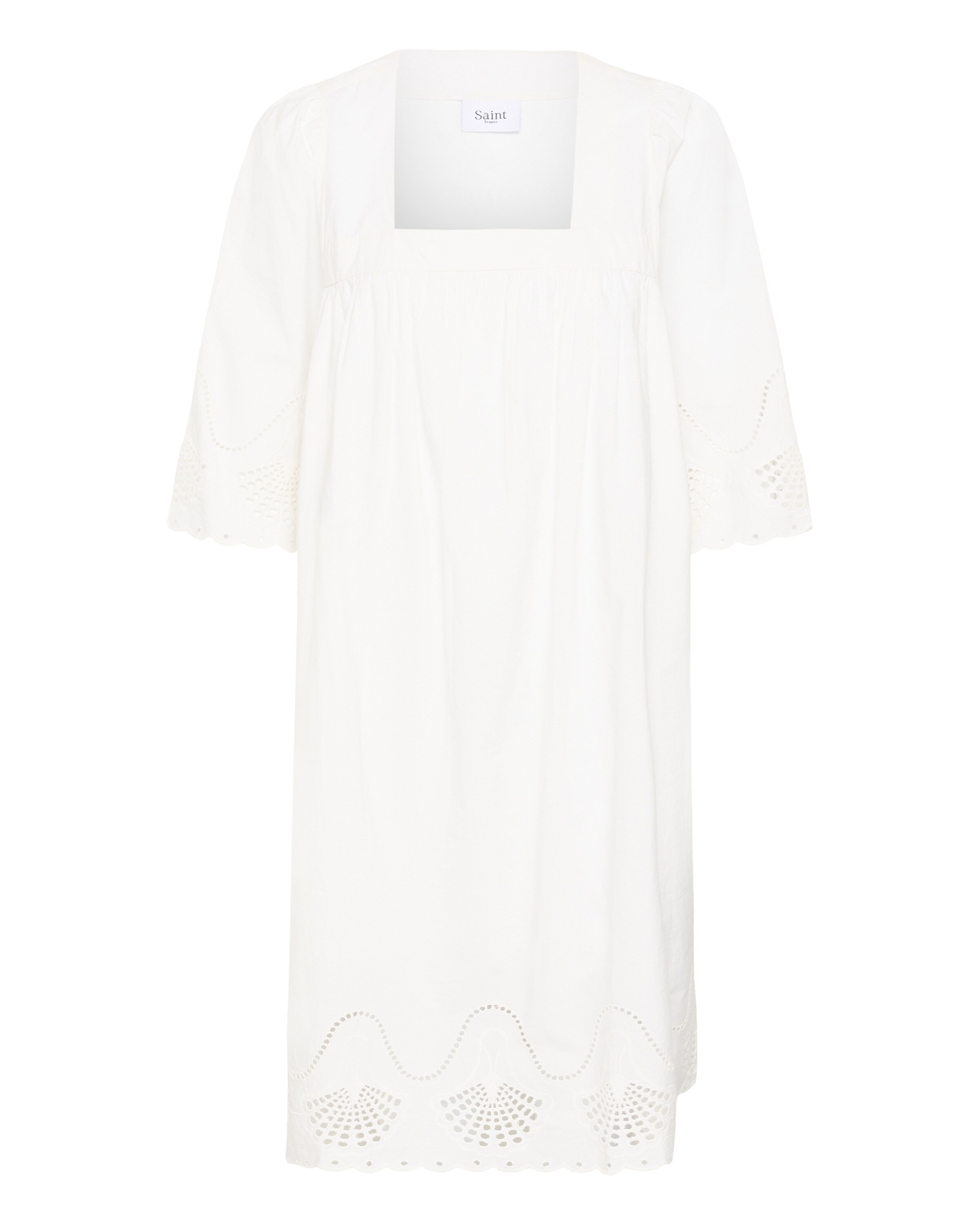 SAINT TROPEZ - Vestido 'Rivashell' em branco: frente